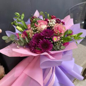 Wedding Bouquet 20 Red Roses with jypsophl